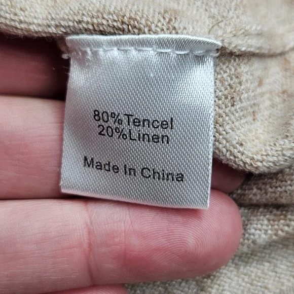 Tuckernuck Clayton Long Sleeve Knit Polo Tan Size XL/XXL Linen Blend - Picture 12 of 13